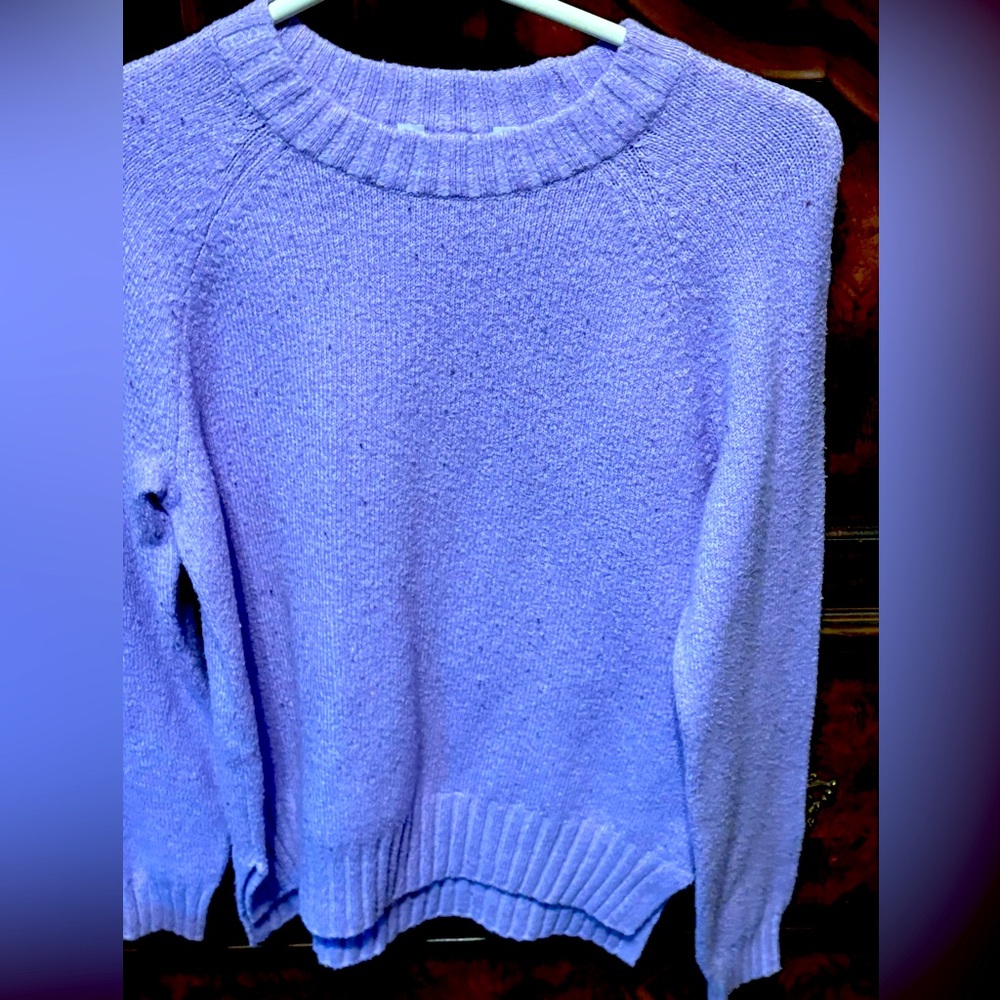Time and true crew neck lavender sweater
